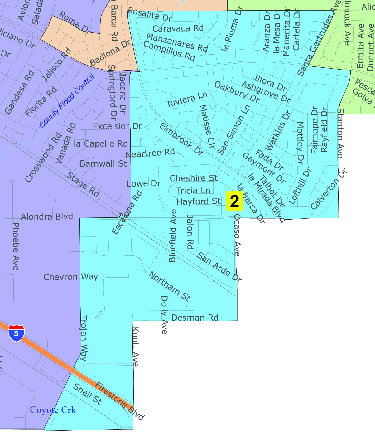 La Mirada District 2 map